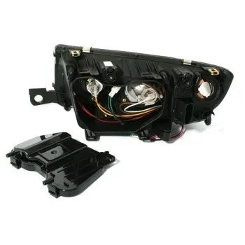 Φανάρια εμπρός Skoda Fabia (1999-2007) angel eyes, μαύρα , χωρίς λάμπες (Η7) - σετ 2τμχ.