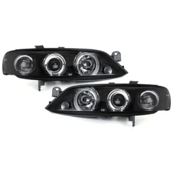 Φανάρια εμπρός Opel Vectra B (1996-2001) angel eyes, με λάμπες (Η1) - σετ 2τμχ.