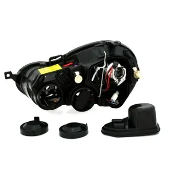 Φανάρια εμπρός Vw Polo 9N (2001-2005) angel eyes - chrome , χωρίς λάμπες (Η7) - σετ 2τμχ.