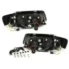 Φανάρια εμπρός Vw Passat 3Β/B5 (1997-2000) led - μαύρα , με λάμπες (Η1) - σετ 2τμχ.