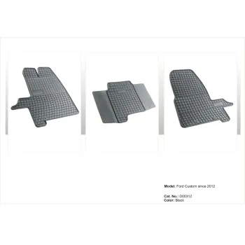 Λαστιχένια πατάκια Ford Transit / Ford Custom / Tourneo (2012-2023) - 3τμχ.