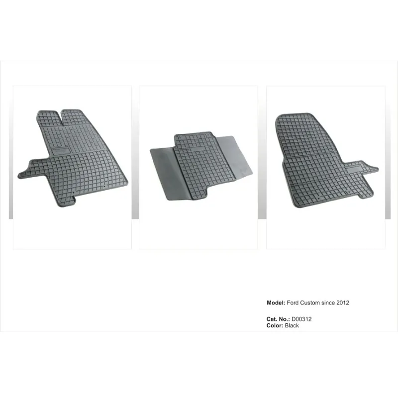 Λαστιχένια πατάκια Ford Transit / Ford Custom / Tourneo (2012-2023) - 3τμχ.