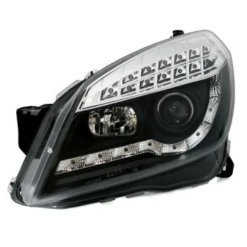 Φανάρια εμπρός Opel Astra H (2004-2009) led με DRL - black , με λάμπες (Η1) - σετ 2τμχ.