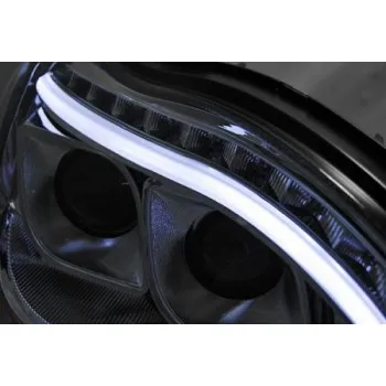 Φανάρια εμπρός Mercedes S-Class (1998-2005) led lightbar design, με λάμπες (Η1) - σετ 2τμχ.