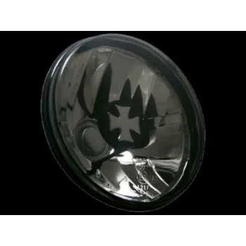 Φανάρια εμπρός Vw Golf II (1983-1993) με σταυρό - μαύρα chrome , με λάμπες (Η1) - σετ 2τμχ.