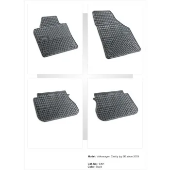 Λαστιχένια πατάκια VW Caddy Life (2003-2020) - 4τμχ.