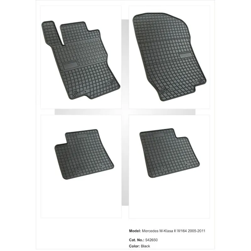 Λαστιχένια πατάκια MERCEDES ML W164 (2005-2011) / GL X164 (2006-2012) - 4τμχ.