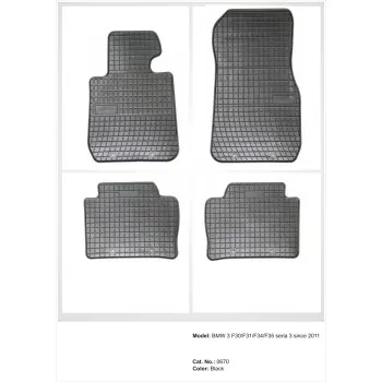 Λαστιχένια πατάκια BMW σειρά 3 F30 / F31 / F34 (2011-2018) - 4τμχ.