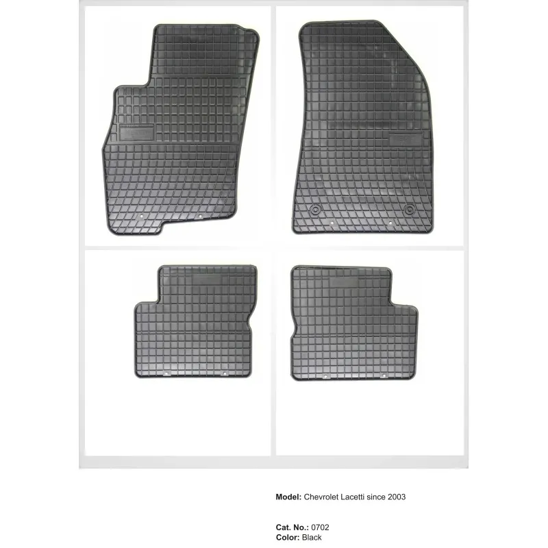 Λαστιχένια πατάκια CHEVROLET Lacetti / Nubira (2004-2010) / DAEWOO Nubira (1999-2005) - 4τμχ.