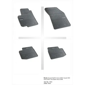 Λαστιχένια πατάκια SUZUKI Swift / SX4 (2005-2013) / FIAT Sedici (2005-2014) - 4τμχ.