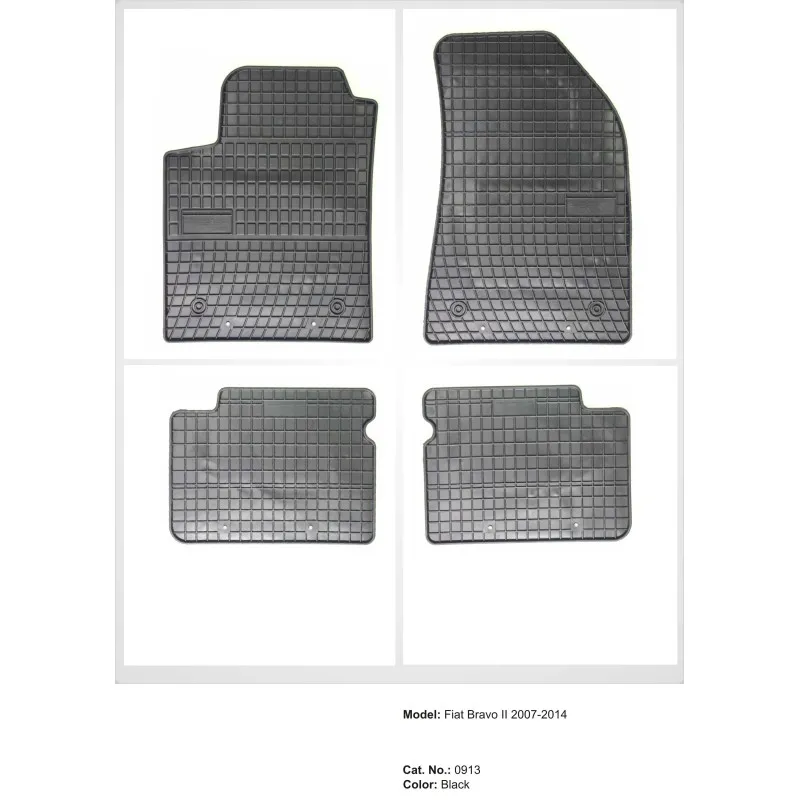 Λαστιχένια πατάκια ALFA ROMEO Giulietta (2010-2020) / FIAT Stilo (2002-2008) / Bravo (2007-2014) / LANCIA Delta (2008-2014)