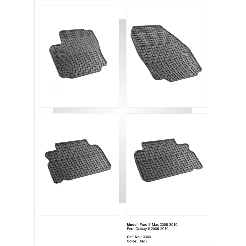 Λαστιχένια πατάκια FORD Galaxy II / S-Max (2006-2010) - 4τμχ.