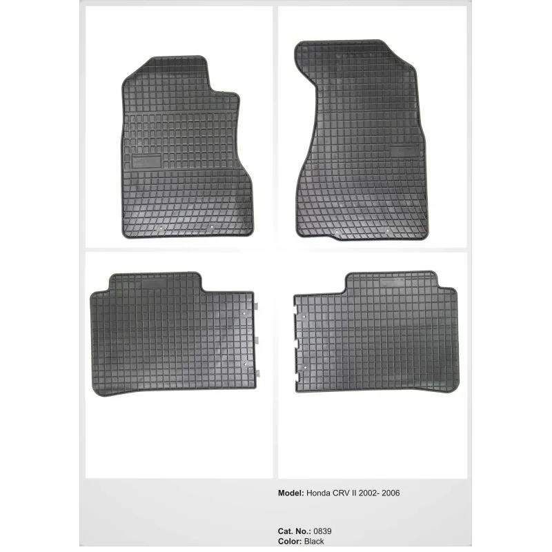 Λαστιχένια πατάκια HONDA CR-V II (2002-2006) - 4τμχ.