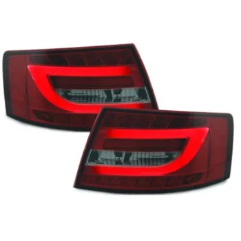 Πίσω φανάρια led Audi A6 4F sedan (2004-2008) - lightbar design με φιμέ φλας - σετ 2τμχ.