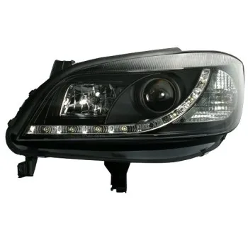 Φανάρια εμπρός Opel Zafira A (1999-2005) led - μαύρα , με λάμπες (Η1) - σετ 2τμχ.