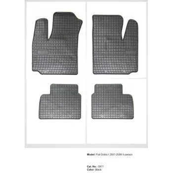 Λαστιχένια πατάκια FIAT Doblo I (2001-2010) - 5 seats - 4τμχ.