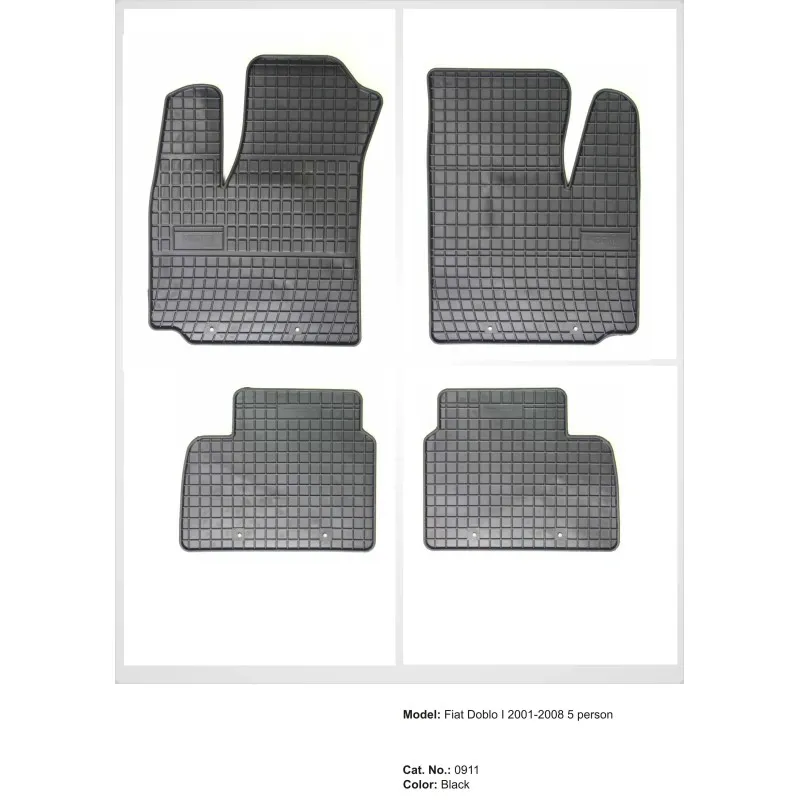 Λαστιχένια πατάκια FIAT Doblo I (2001-2010) - 5 seats - 4τμχ.