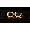 Φανάρια εμπρός Opel Astra G (1998-2004) angel eyes - μαύρα , χωρίς λάμπες (Η7) - σετ 2τμχ.