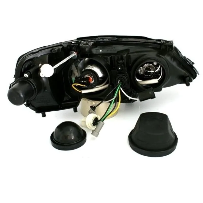 Φανάρια εμπρός Opel Astra G (1998-2004) - μαύρα , χωρίς λάμπες (Η7) - σετ 2τμχ.