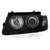 Φανάρια εμπρός Vw Passat 3Β/B5 (1997-2000) angel eyes - μαύρα , χωρίς λάμπες (Η7) - σετ 2τμχ.