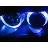 Φανάρια εμπρός Vw Passat 3Β/B5 (1997-2000) angel eyes - μαύρα , χωρίς λάμπες (Η7) - σετ 2τμχ.