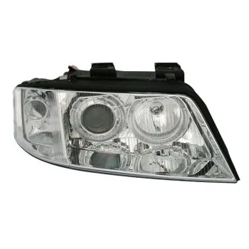Φανάρια εμπρός Audi A6 (2001-2003) angel eyes - chrome , χωρίς λάμπες (Η7) - σετ 2τμχ.
