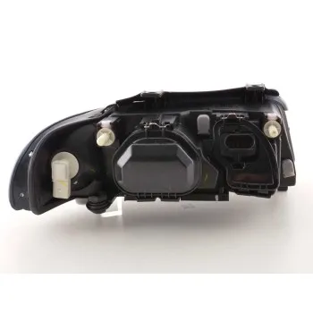 Φανάρια εμπρός Audi A4 (1999-2001) angel eyes - μαύρα , χωρίς λάμπες (Η7) - σετ 2τμχ.