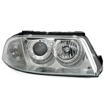 Φανάρια εμπρός Vw Passat B5.5 (2001-2005) angel eyes - chrome , χωρίς λάμπες (Η7) - σετ 2τμχ.