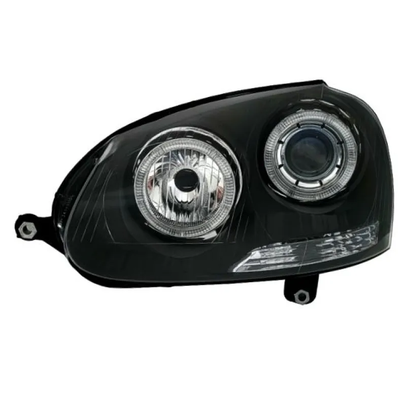 Φανάρια εμπρός Vw Golf 5 angel eyes, χωρίς λάμπες (Η7) - σετ 2τμχ.