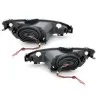Φανάρια εμπρός Peugeot 206 angel eyes, μαύρα , με λάμπες (Η1) - σετ 2τμχ.