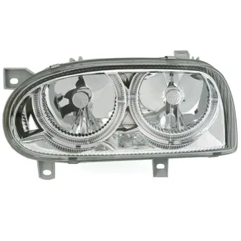 Φανάρια εμπρός Vw Golf 3 R32 design angel eyes - chrome , χωρίς λάμπες (Η 7 ) - σετ 2τμχ.