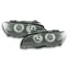Φανάρια εμπρός BMW E46 coupe και cabrio (2003-2006) angel eyes - μαύρα , χωρίς λάμπες (Η7) - σετ 2τμχ.
