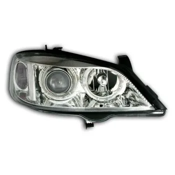 Φανάρια εμπρός Opel Astra G (1998-2004) angel eyes - chrome , χωρίς λάμπες (Η7) - σετ 2τμχ.