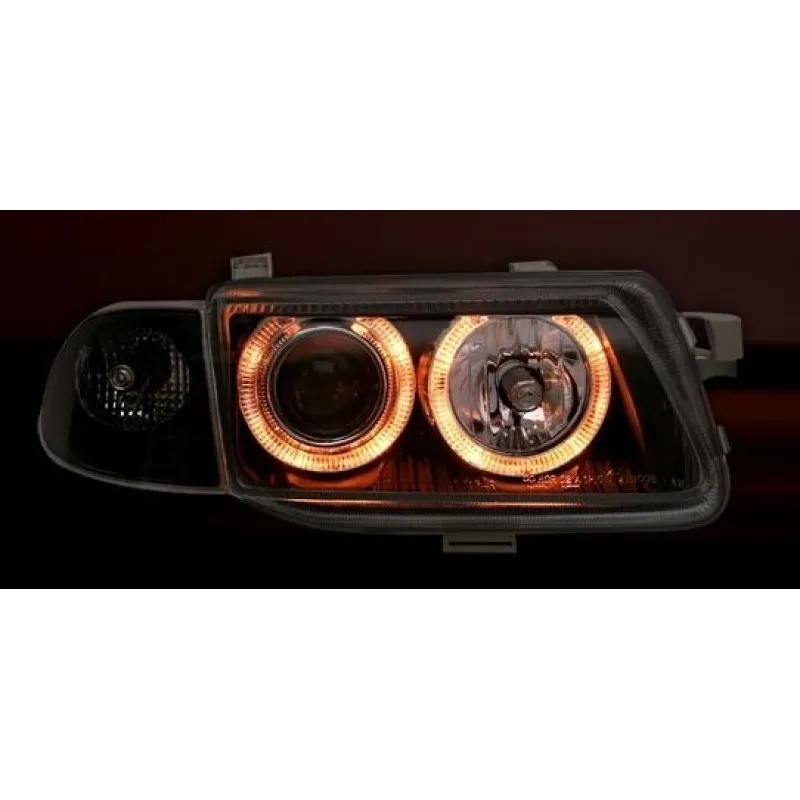 Φανάρια εμπρός Peugeot 206 angel eyes, χωρίς λάμπες (Η7) - σετ 2τμχ.
