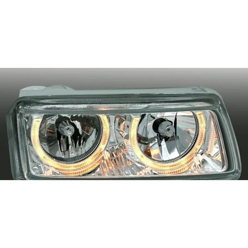 Φανάρια εμπρός Vw Passat Β4 (1993-1996) angel eyes - μαύρα , χωρίς λάμπες (Η7) - σετ 2τμχ.