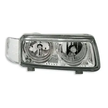 Φανάρια εμπρός Vw Passat Β4 (1993-1996) angel eyes - chrome , χωρίς λάμπες (Η7) - σετ 2τμχ.