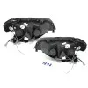 Φανάρια εμπρός BMW X5 (1999-2003) angel eyes - black , με λάμπες (Η1) - σετ 2τμχ.