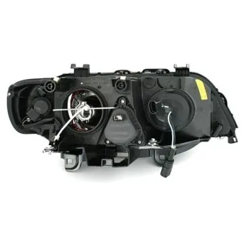 Φανάρια εμπρός BMW X5 με εργοστασιακά xenon (1999-2003) angel eyes - μαύρα , με λάμπες (Η7) - σετ 2τμχ.