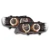Φανάρια εμπρός BMW X5 (1999-2003) - μαύρα με led φλας , χωρίς λάμπες (Η7) - σετ 2τμχ.
