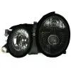 Φανάρια εμπρός Mercedes CLK W208 (1997-2002) , μαύρα , χωρίς λάμπες (Η7) - σετ 2τμχ.