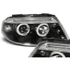 Φανάρια εμπρός Vw Passat B5.5 (2001-2005) angel eyes - black , χωρίς λάμπες (Η7) - σετ 2τμχ.
