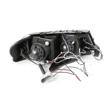 Φανάρια εμπρός Vw Passat B5.5 (2001-2005) angel eyes - χρωμίου , χωρίς λάμπες (Η7) - σετ 2τμχ.