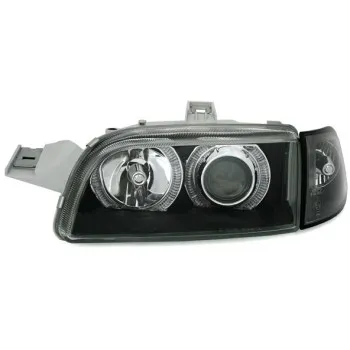 Φανάρια εμπρός Fiat Punto (1993-1999) angel eyes - μαύρα , χωρίς λάμπες (Η7) - σετ 2τμχ.