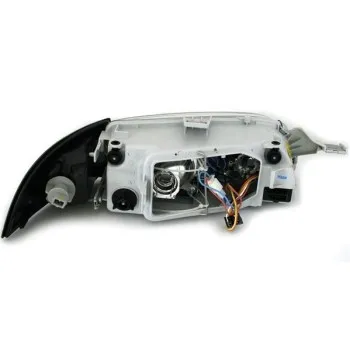 Φανάρια εμπρός Fiat Punto (1993-1999) angel eyes - μαύρα , χωρίς λάμπες (Η7) - σετ 2τμχ.