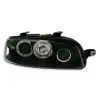 Φανάρια εμπρός Fiat Punto (1999-2003) angel eyes - μαύρα , με λάμπες (Η1) - σετ 2τμχ.