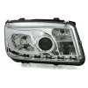 Φανάρια εμπρός Vw Bora - χρωμίου , με λάμπες (Η1) led - σετ 2τμχ.
