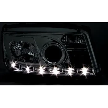Φανάρια εμπρός Vw Bora - χρωμίου , με λάμπες (Η1) led - σετ 2τμχ.
