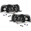 Φανάρια εμπρός Audi 80 B4 (1991-1994) angel eyes - chrome , με λάμπες (Η1) - σετ 2τμχ.