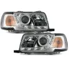 Φανάρια εμπρός Audi 80 (1991-1994) led - chrome , με λάμπες (Η1) - σετ 2τμχ.