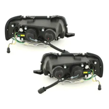 Φανάρια εμπρός Audi 80 (1991-1994) led - chrome , με λάμπες (Η1) - σετ 2τμχ.